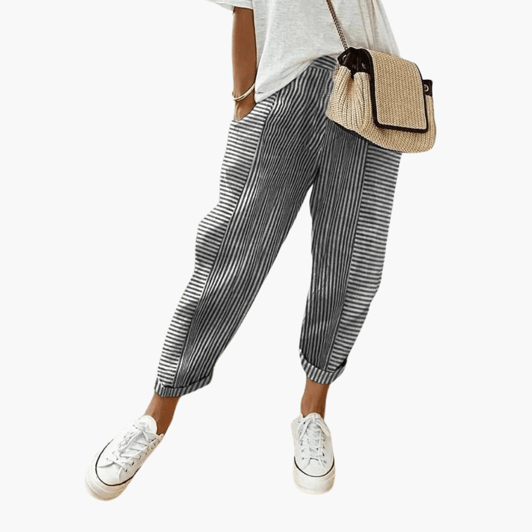 Alina | Pantalon rayé confortable