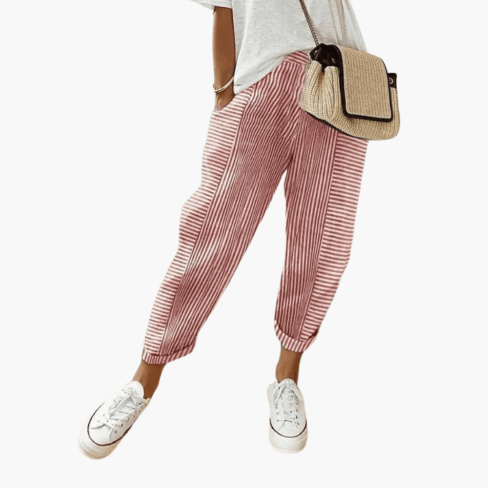 Alina | Pantalon rayé confortable
