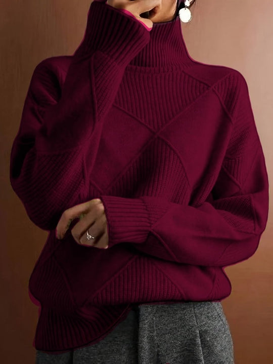 Ameline | Pull en maille à col montant