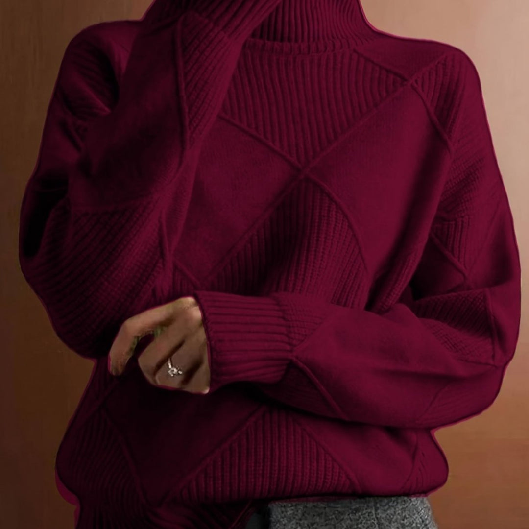 Ameline | Pull en maille à col montant