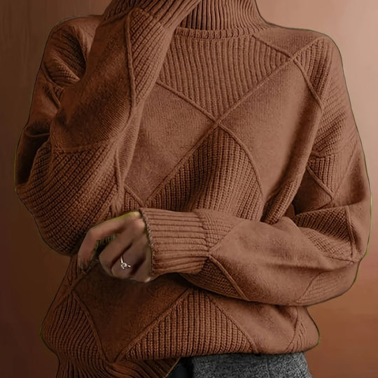 Ameline | Pull en maille à col montant
