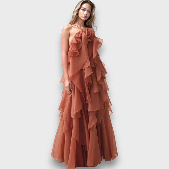 Arvella – Robe dos nu à volants