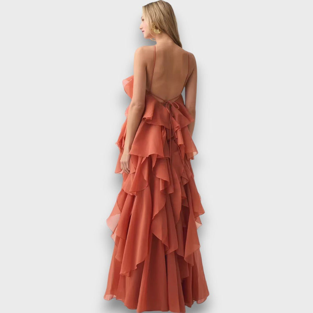 Arvella – Robe dos nu à volants
