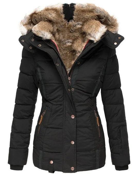 Nora | Manteau d'hiver chaud avec doublure en fourrure