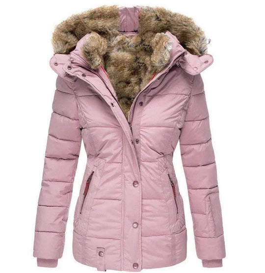 Nora | Manteau d'hiver chaud avec doublure en fourrure