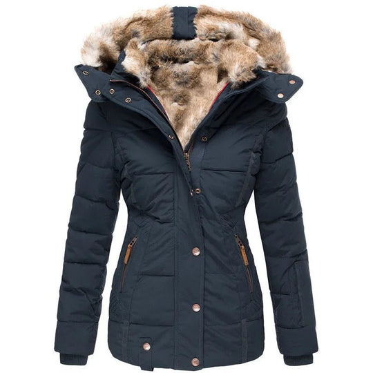 Nora | Manteau d'hiver chaud avec doublure en fourrure
