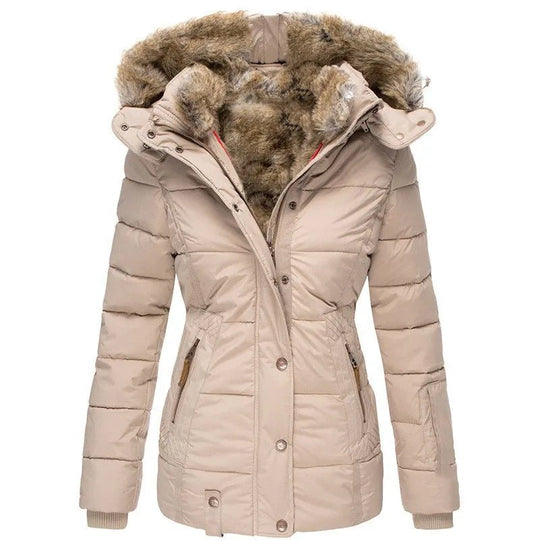 Nora | Manteau d'hiver chaud avec doublure en fourrure