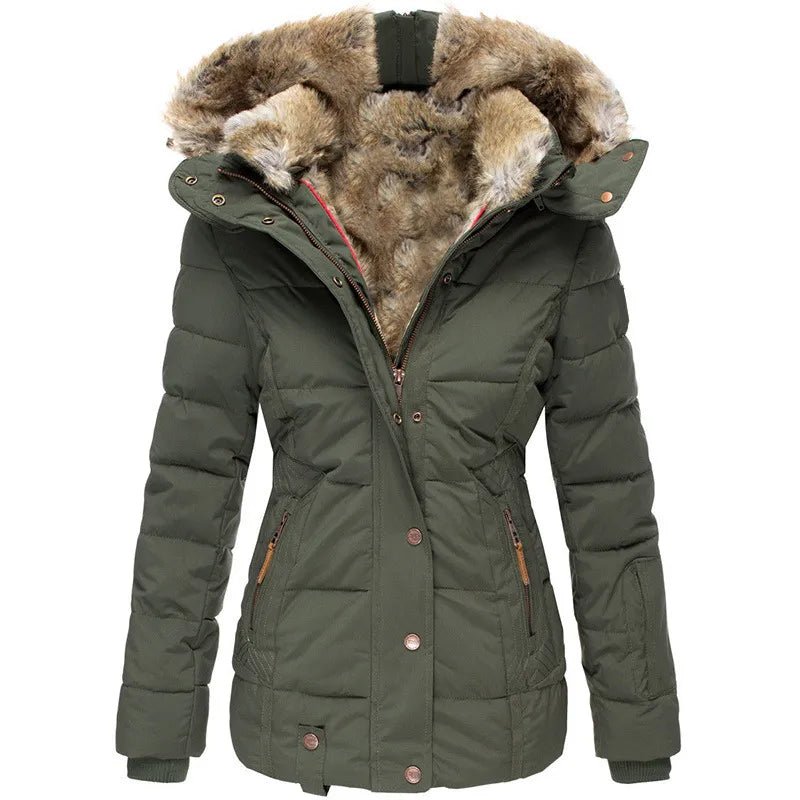 Nora | Manteau d'hiver chaud avec doublure en fourrure
