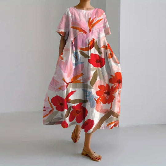 Aurélie | Robe fleurie à l'élégance fluide 