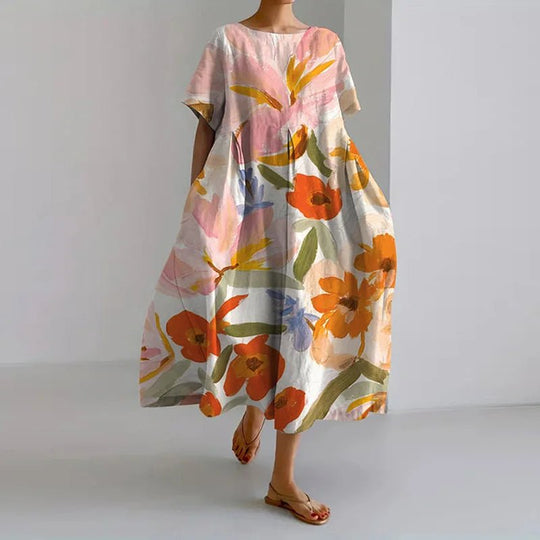 Aurélie | Robe fleurie à l'élégance fluide 