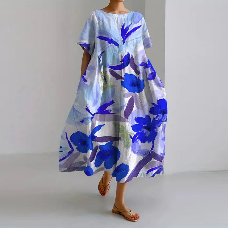Aurélie | Robe fleurie à l'élégance fluide 
