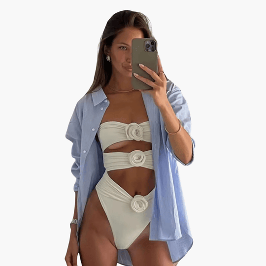 Badeanzug mit dekorativen Details für Damen – elegant & modern