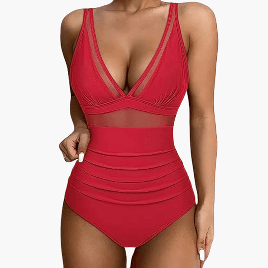 Maillot de bain en maille pour femme – une pièce sexy taille haute