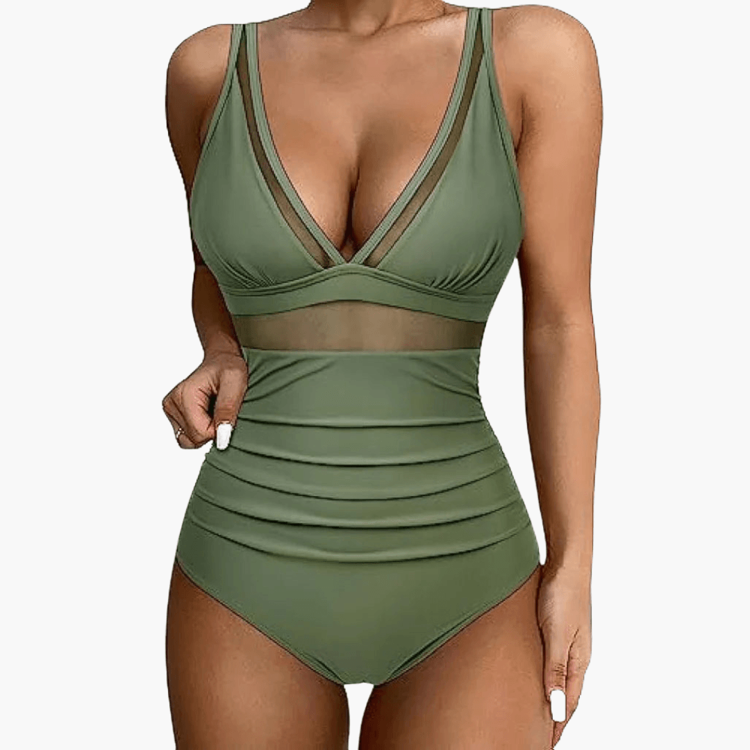 Maillot de bain en maille pour femme – une pièce sexy taille haute