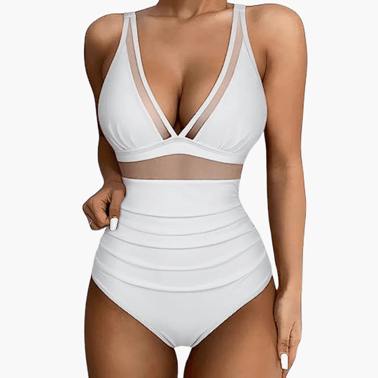 Maillot de bain en maille pour femme – une pièce sexy taille haute