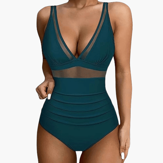 Maillot de bain en maille pour femme – une pièce sexy taille haute