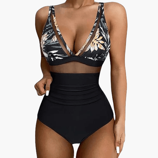 Maillot de bain en maille pour femme – une pièce sexy taille haute