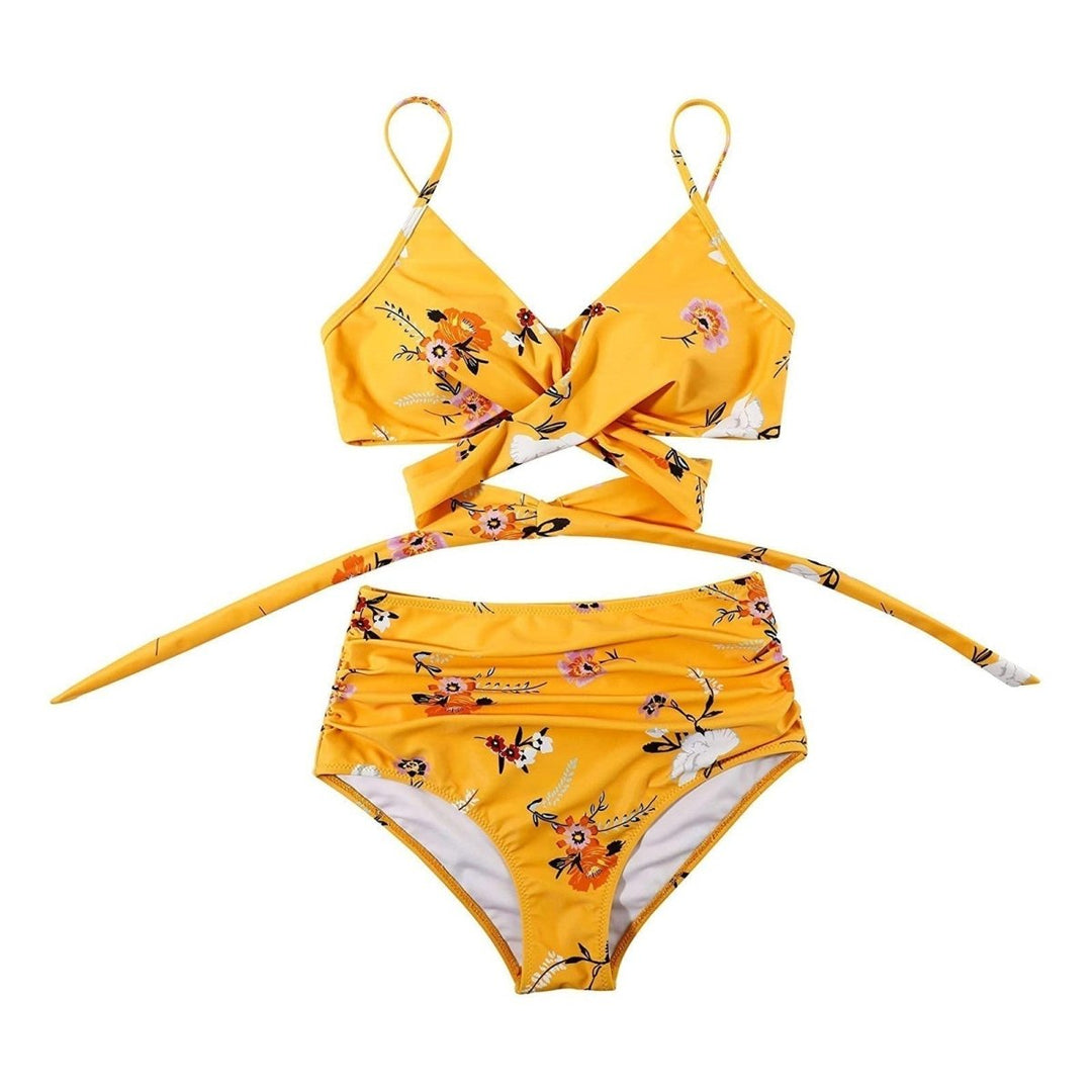 Bella | Hochtaillierter, farbenfroher Damen-Bikini