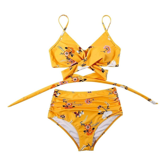 Bella | Hochtaillierter, farbenfroher Damen-Bikini