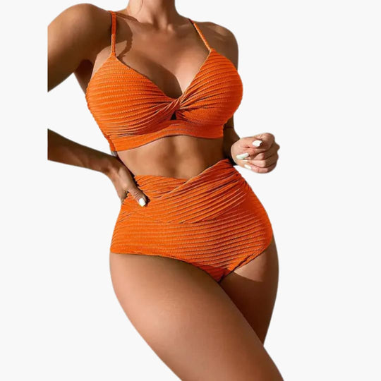 Bikini-Set - Damen Zweiteiler mit hoher Taille & Stil