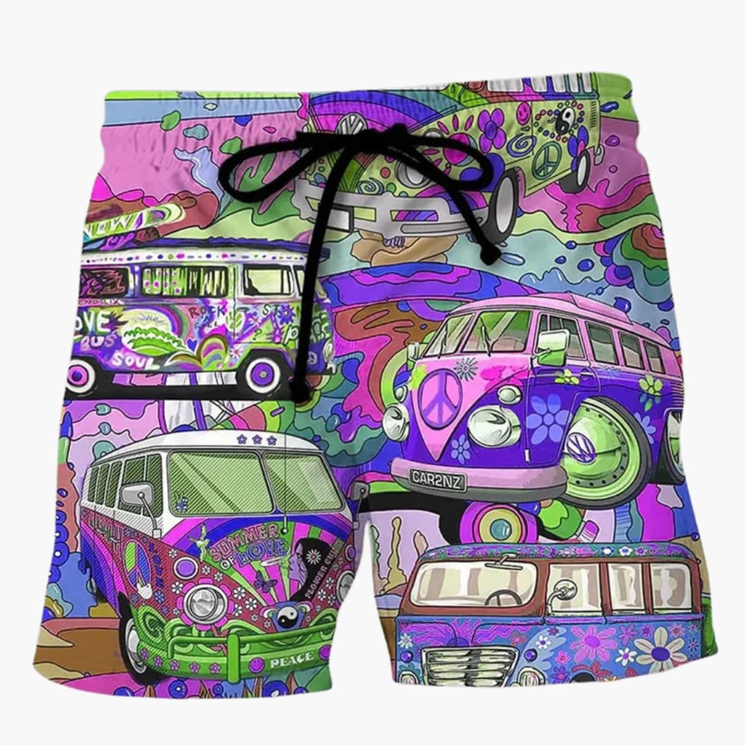 Boardshorts imprimés colorés pour hommes - Tenues de plage d'été 