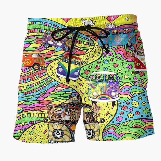 Boardshorts imprimés colorés pour hommes - Tenues de plage d'été 