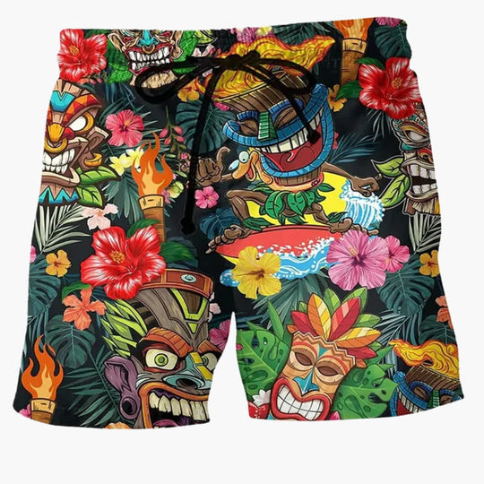 Boardshorts imprimés colorés pour hommes - Tenues de plage d'été 
