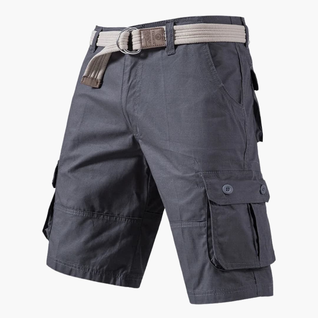 Short cargo avec ceinture et poches - pour homme au style décontracté