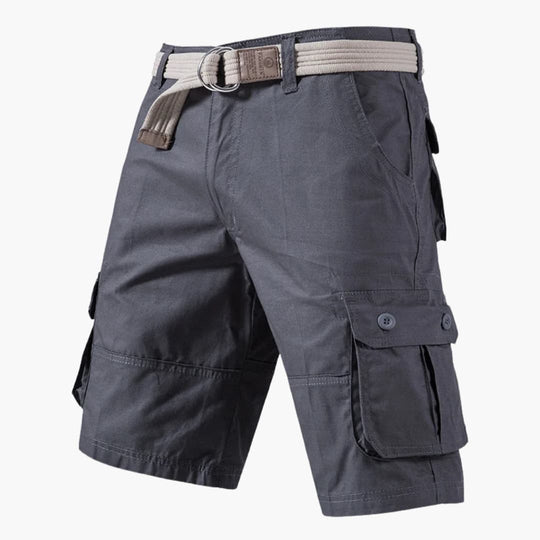 Short cargo avec ceinture et poches - pour homme au style décontracté