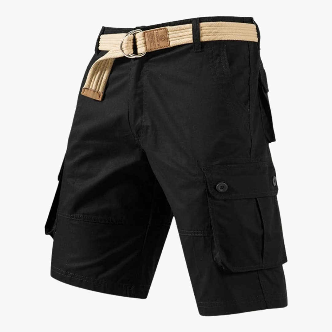 Short cargo avec ceinture et poches - pour homme au style décontracté