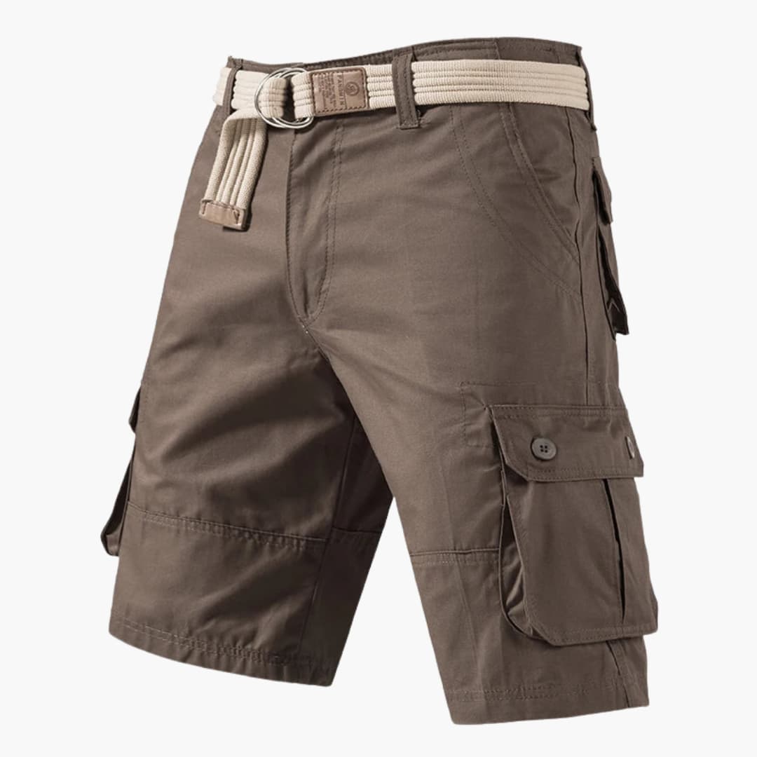 Short cargo avec ceinture et poches - pour homme au style décontracté