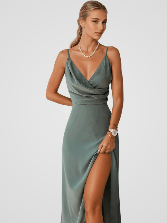 CELINA SATIN KLEID