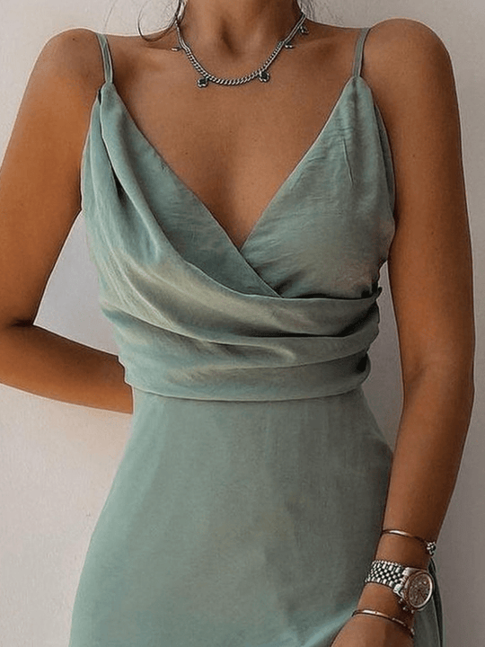 CELINA SATIN KLEID