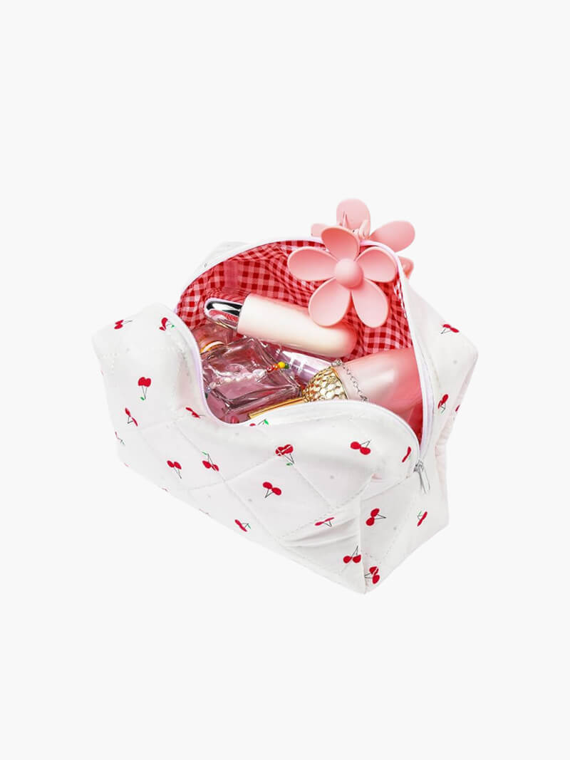 Trousse de maquillage cerise