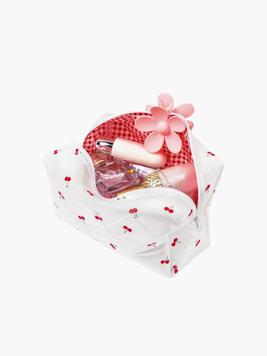 Trousse de maquillage cerise
