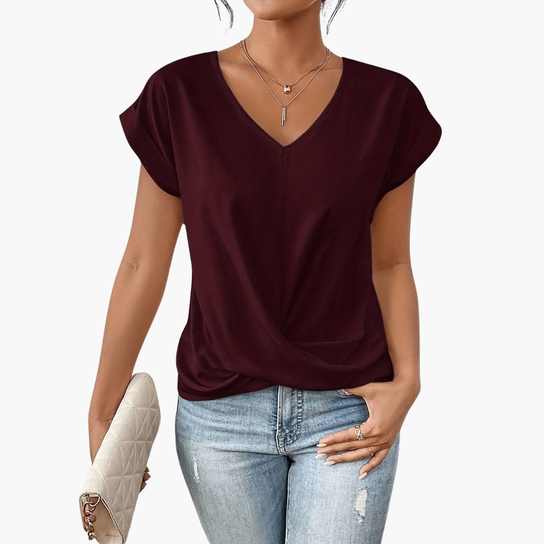 Clara | T-shirt décontracté à décolleté en cœur