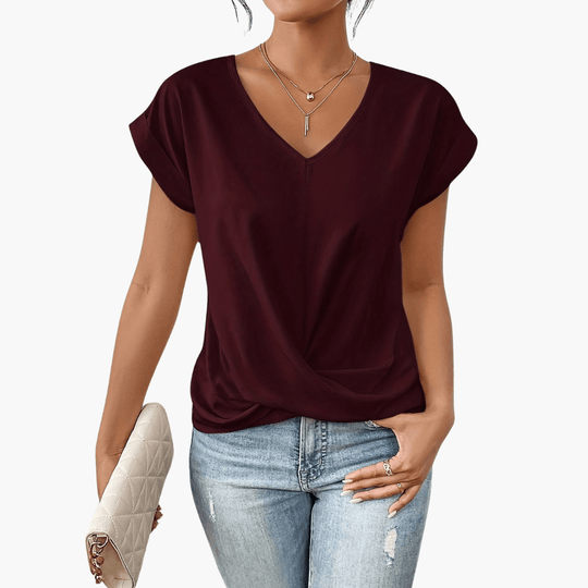 Clara | T-shirt décontracté à décolleté en cœur