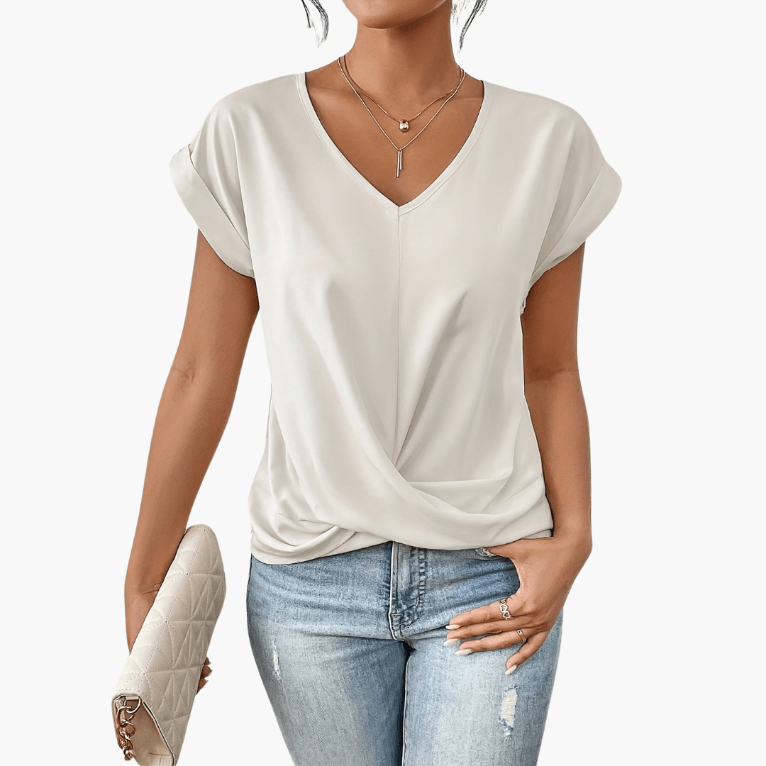 Clara | T-shirt décontracté à décolleté en cœur