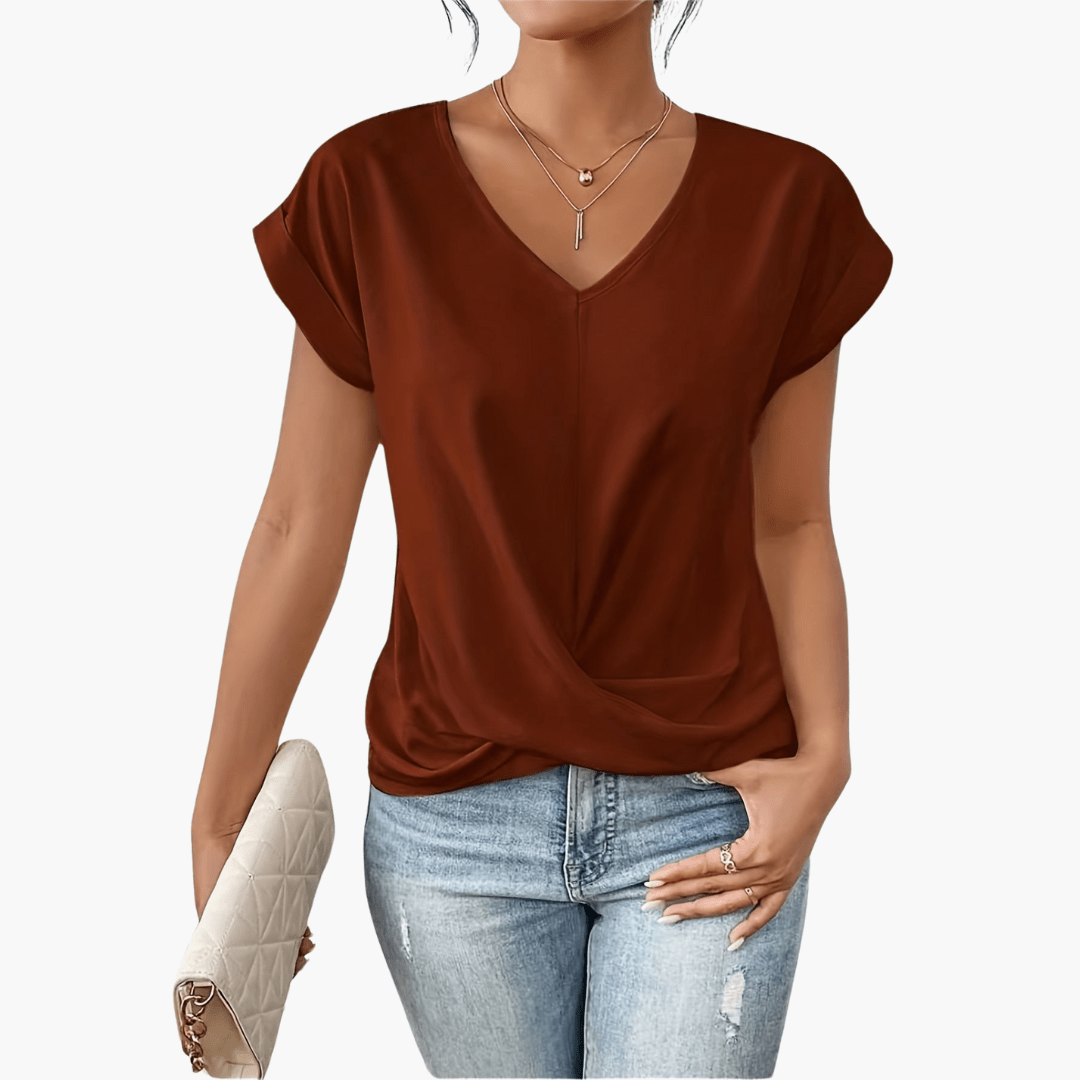 Clara | T-shirt décontracté à décolleté en cœur