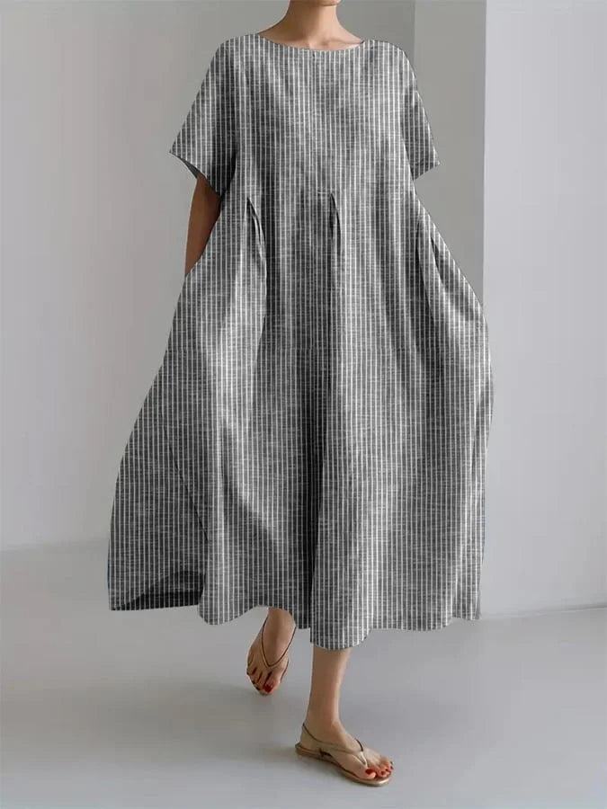 Colette | Robe aérienne à rayures rétro 
