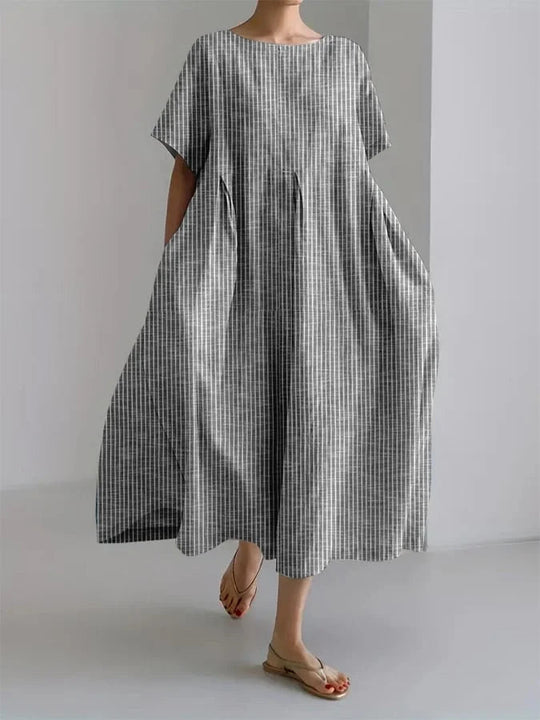 Colette | Robe aérienne à rayures rétro 