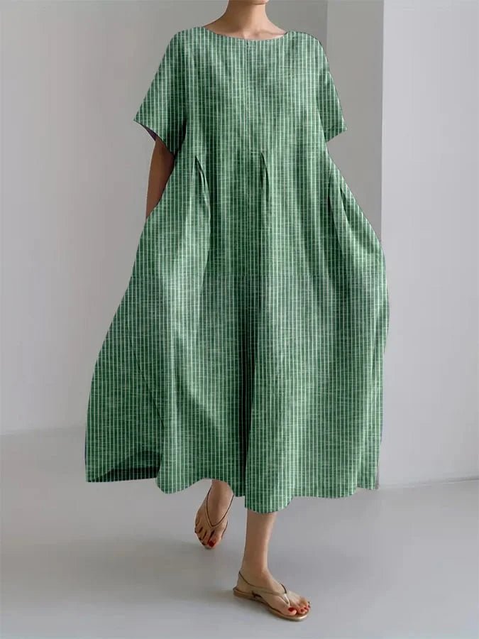 Colette | Robe aérienne à rayures rétro 