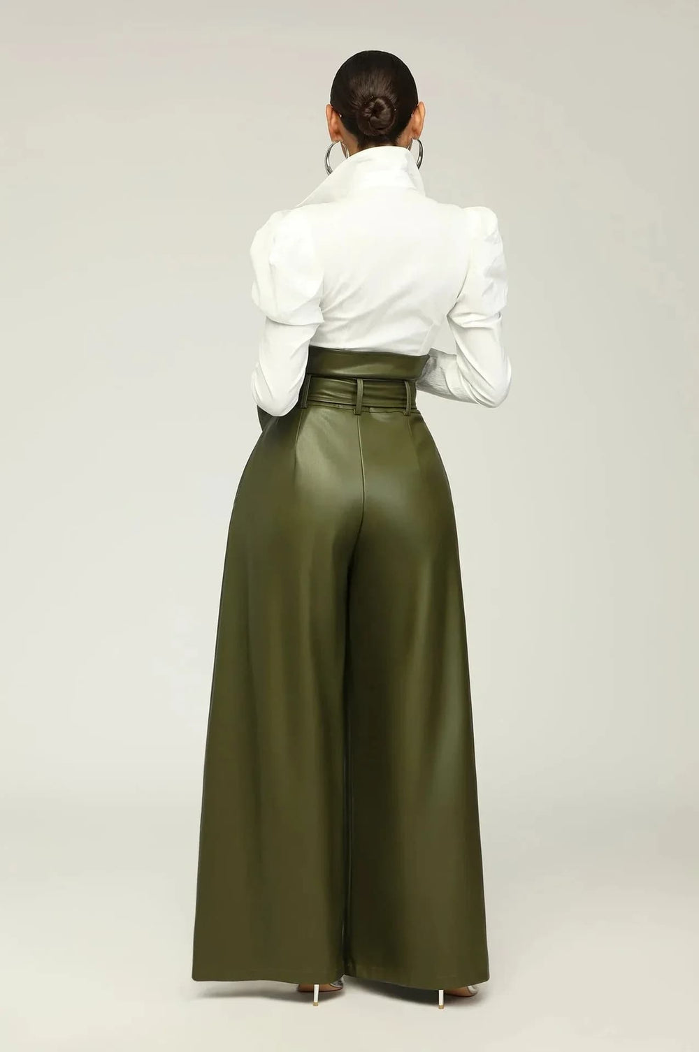 Sofie | Pantalon taille haute avec ceinture et zip latéral
