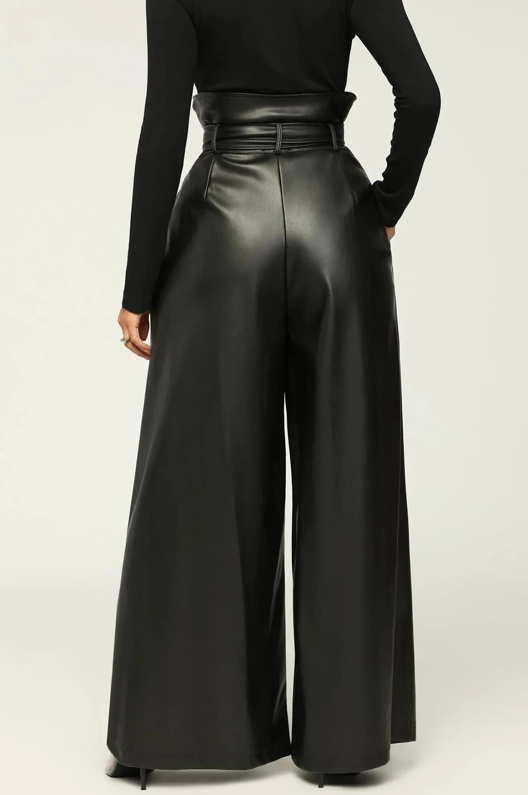 Sofie | Pantalon taille haute avec ceinture et zip latéral