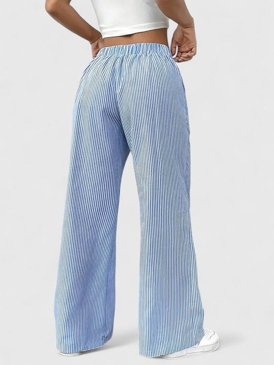 Dominique | Pantalon confortable à jambes larges avec des détails élégants