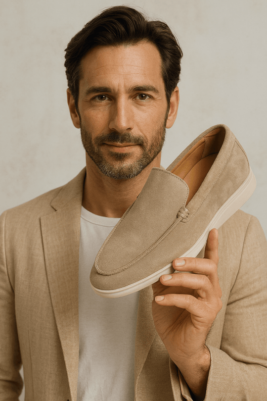 Chaussons élégants en daim