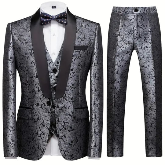 Costume 3 pièces slim fit élégant pour homme - Design moderne 