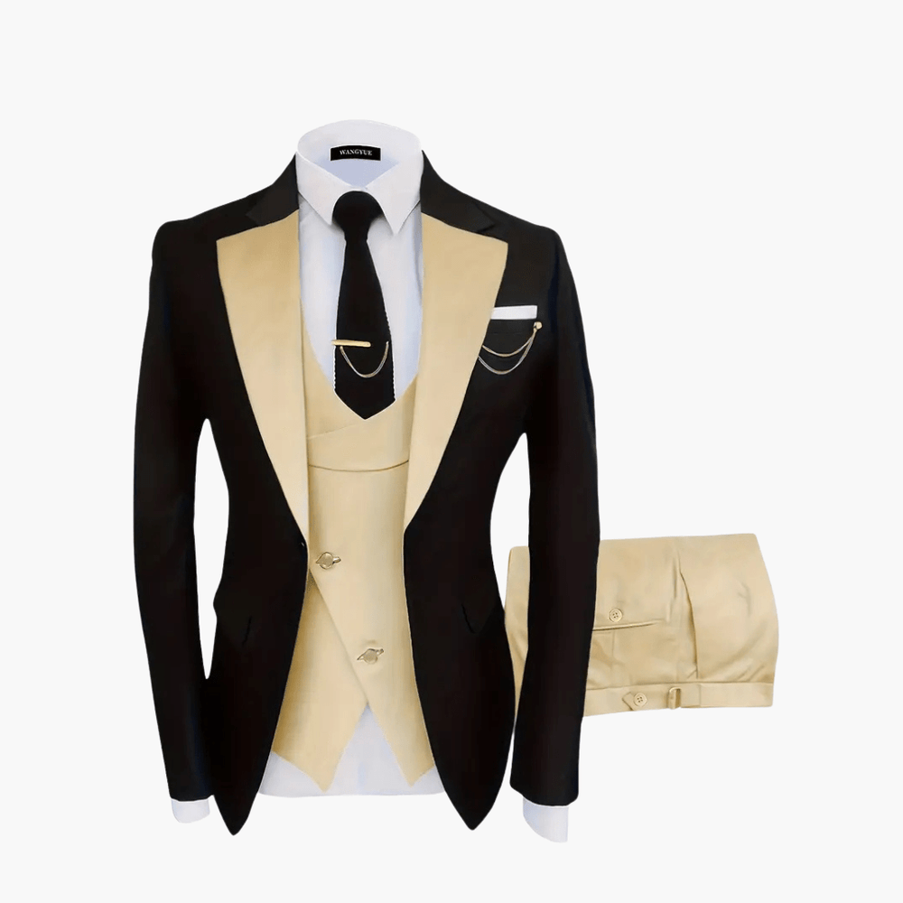 Costume de mariage élégant - 3 pièces pour hommes pour les invités festifs 