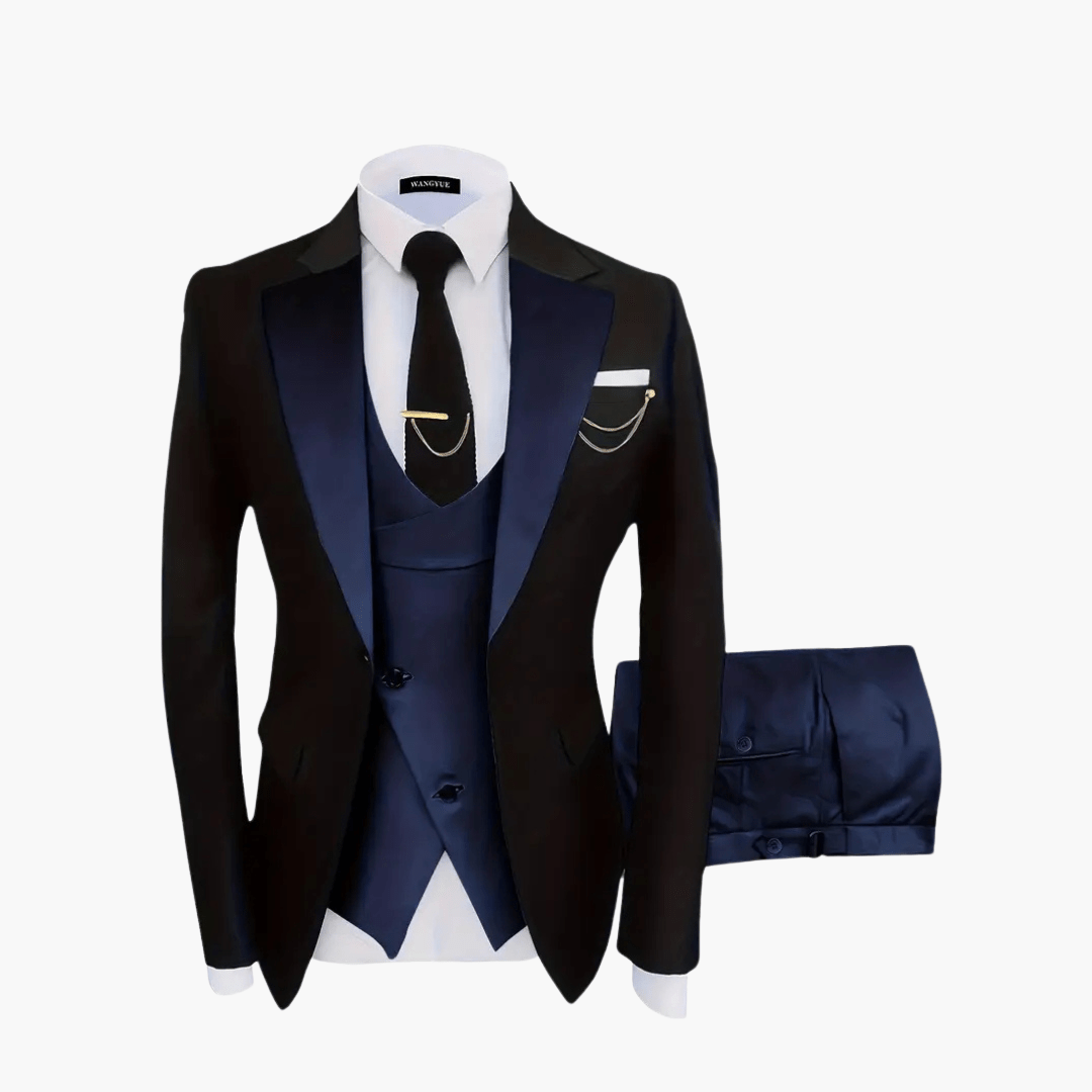 Costume de mariage élégant - 3 pièces pour hommes pour les invités festifs 