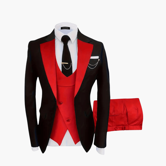 Costume de mariage élégant - 3 pièces pour hommes pour les invités festifs 